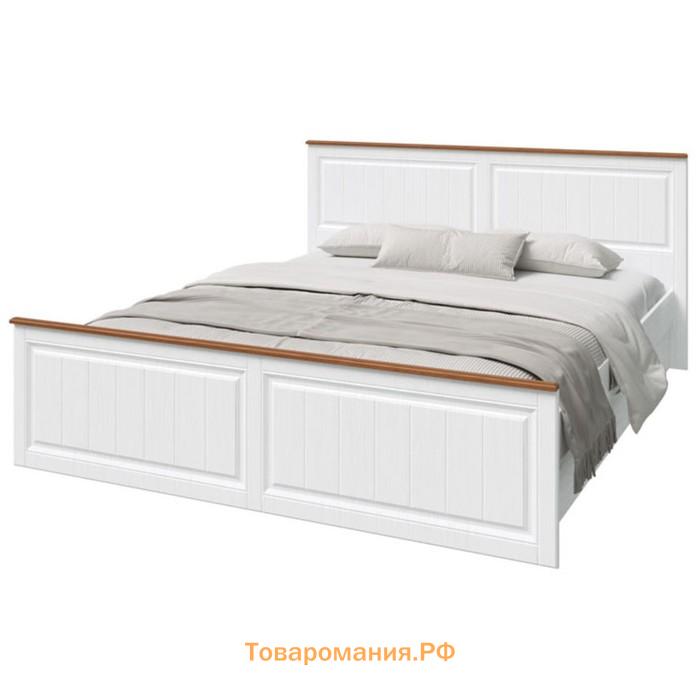Спальня «Валенсия» шкаф, кровать 160×200, комод, тумбы 2 шт, зеркало, Белый/Орех