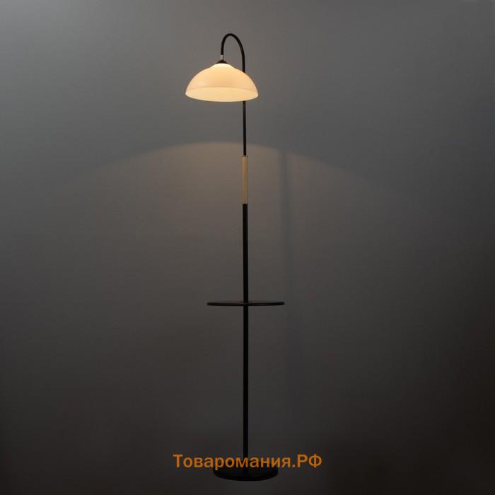 Торшер напольный BayerLux «Алонзо», 1×15 Вт, Е27, черный, 42×42×165 см