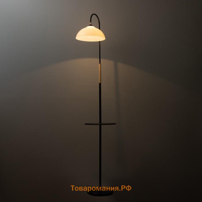 Торшер напольный BayerLux «Алонзо», 1×15 Вт, Е27, черный, 42×42×165 см