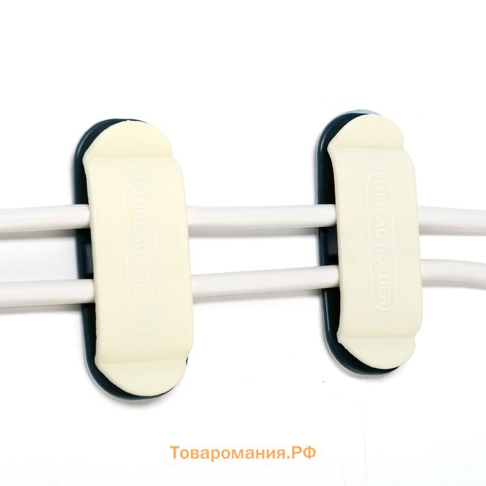 Держатель для проводов 75×30 мм, белый, 4 шт.