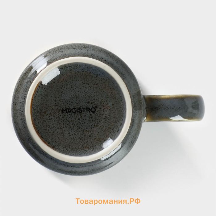 Набор кружек Magistro Fog, 350 мл, 2 шт., фарфор, зелёный
