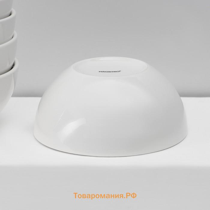 Тарелки глубокие Magistro Mien, 500 мл, d=14 см, набор 6 шт., фарфор, белые
