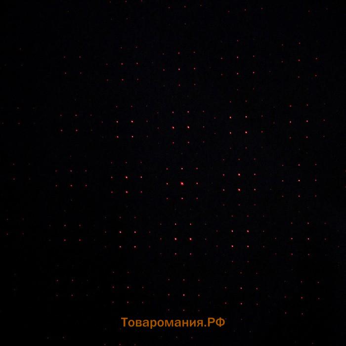 Лазерная указка, 650 нм, 2 насадки, USB. красный луч