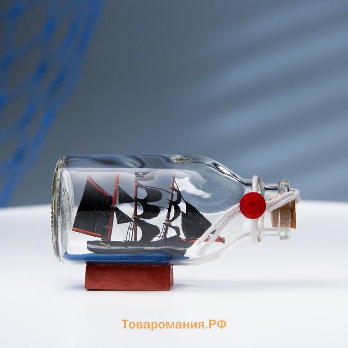 Корабль в бутылке «Тайна», фигурка, 15×4×6 см, чёрный