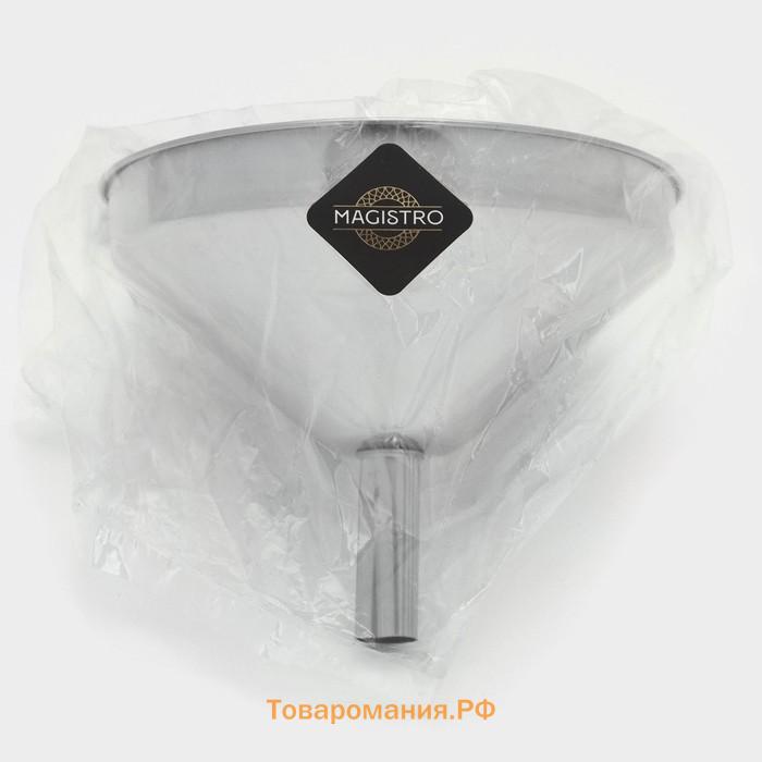 Воронка Magistro Steel, d=12.6 см, 201 сталь