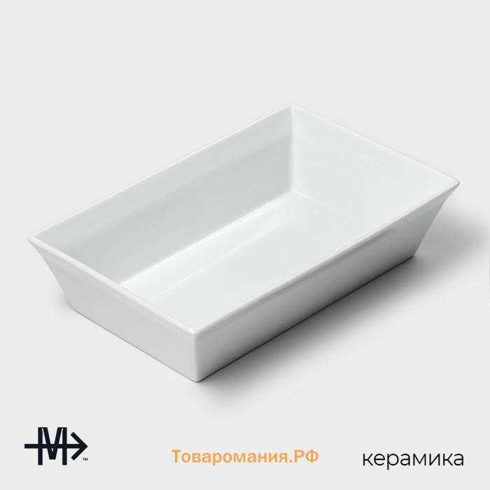 Форма для выпечки Magistro White gloss, 1.6 л, 27×17×6.3 см, жаропрочный фарфор, белая