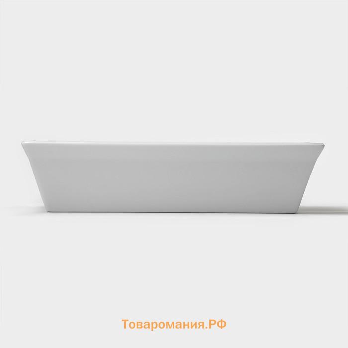 Форма для выпечки Magistro White gloss, 1.6 л, 27×17×6.3 см, жаропрочный фарфор, белая