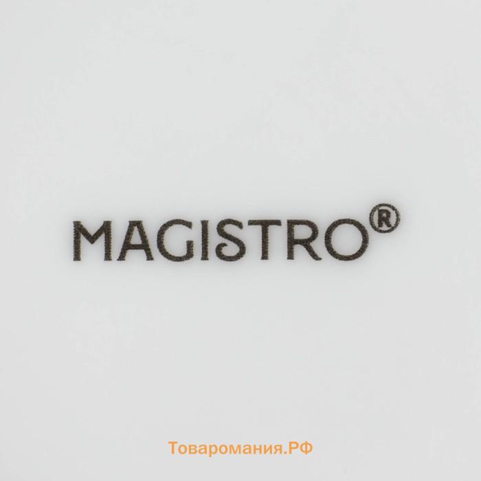 Форма для выпечки Magistro White gloss, 1.6 л, 27×17×6.3 см, жаропрочный фарфор, белая