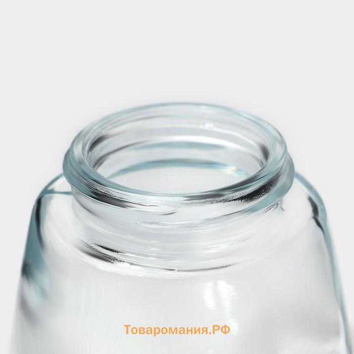 Баночки для специй с пластмассовой крышкой  «Отто», набор 4 шт.: 140 мл, 6.2×8.4 см, стекло