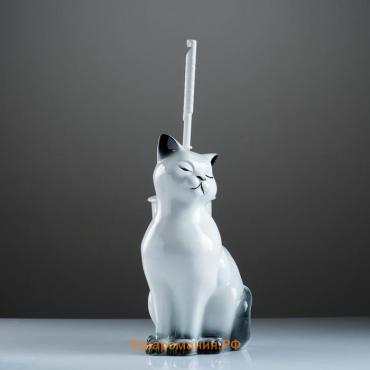 Подставка под ёрш "Кошка" с ёршиком, 20х18х37см