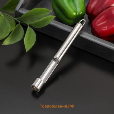 Нож для сердцевины  «Металлик», 21 см, серебристый