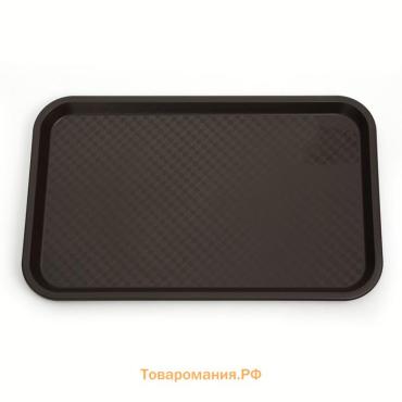 Поднос RESTOLA, пластик, прямоугольный, 52.5×32.5 см, коричневый
