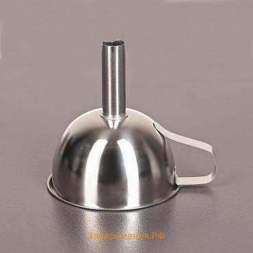 Воронка, d=9 см, нержавеющая сталь, с ручкой