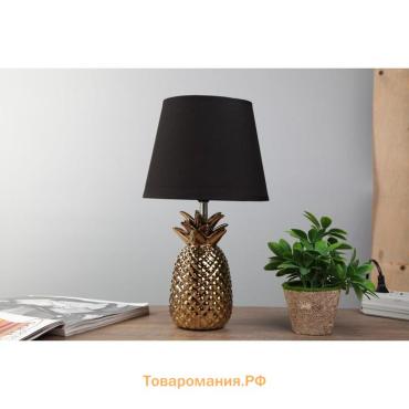 Лампа настольная с абажуром «Ананас» Е14 золото 20×20×36.5 см RISALUX