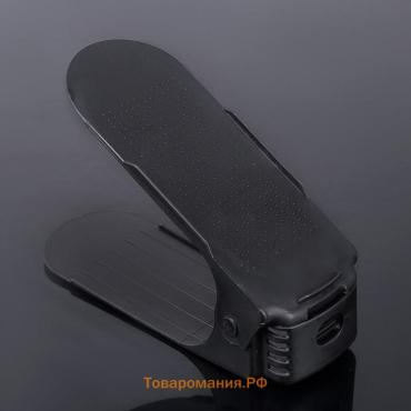 Подставка для хранения обуви регулируемая, 26×10×6 см, чёрная