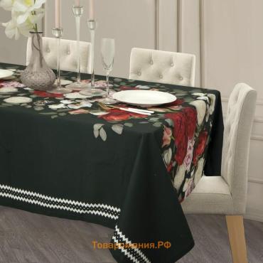 Скатерть "" Flowers  220х147 см, 100% хлопок, саржа 190 г/м2