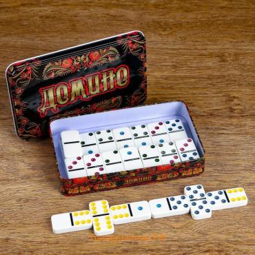 Домино классическое «Хохлома», 28 шт.