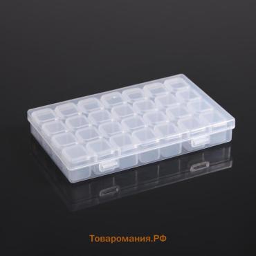 Органайзер для хранения RICCO, пластик, 28 ячеек, 17.5×11×2.8 см, прозрачный