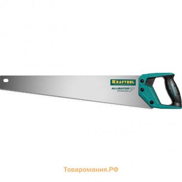 Ножовка KRAFTOOL Alligator 7 15004-55, 550 мм, 7 TPI 3D зуб