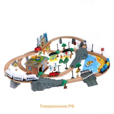 Железная дорога, 95 деталей, 52.5×33×12.5 см