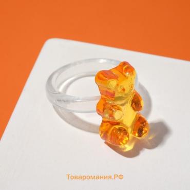 Кольцо «Мармеладный мишка», цвет оранжевый, размер 17