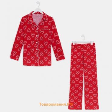 Пижама женская (рубашка и брюки) KAFTAN "Love" р.44-46