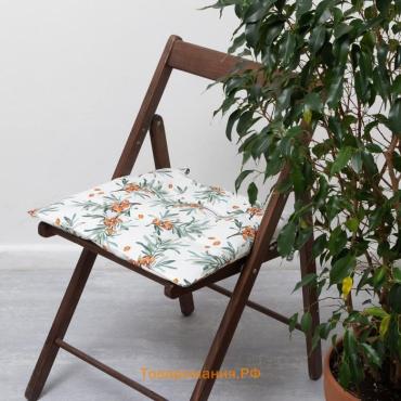 Подушка на стул  Berry garden, 42×42 см, 100% хлопок, репс 210 г/м²