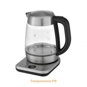 Чайник электрический BQ KT2047G, 1.7 л, 2200 Вт, чёрный