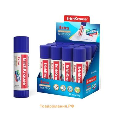 Клей-карандаш ErichKrause Extra, усиленный, 36г