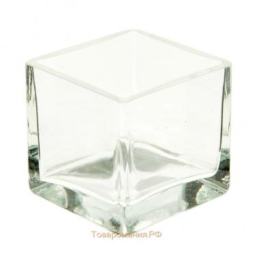 Ваза "Кубик" Бернарди-3 10х10 см, 0,5л прозрачная