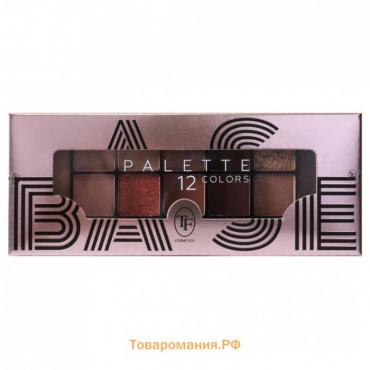 Палетка теней для век TF Base Palette, 12 тонов, тон 03 красно-коричневый, 18г