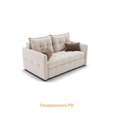 Прямой диван «Палермо», механизм выкатной, велюр, цвет селфи 01 / подушки 03