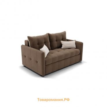 Прямой диван «Палермо», механизм выкатной, велюр, цвет селфи 03 / подушки 01