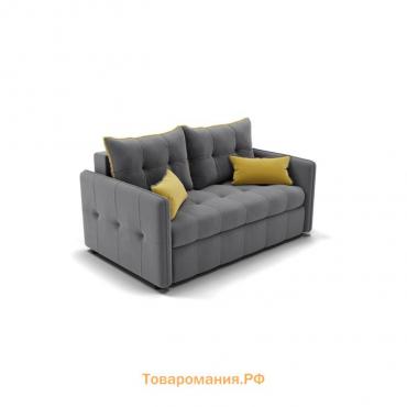 Прямой диван «Палермо», механизм выкатной, велюр, цвет селфи 07 / подушки 08