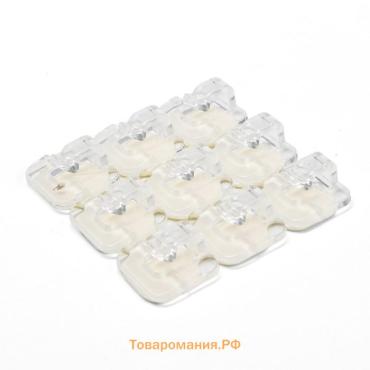 Держатель самоклеящийся для проводов и гирлянд ТУНДРА krep, прозрачный, 9 шт.