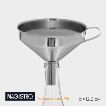 Воронка Magistro Steel, d=12.6 см, 201 сталь